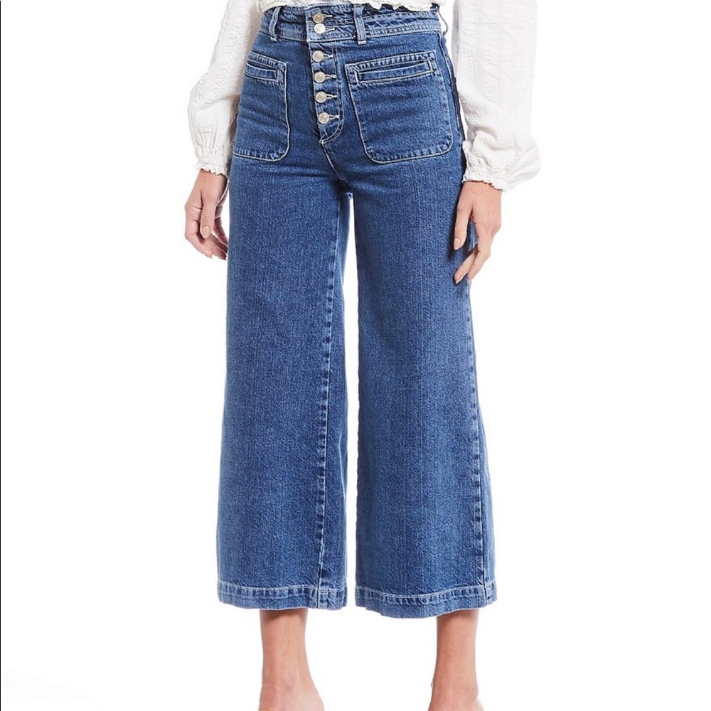 **SOLD** FREE PEOPLE Colette Wide Leg Jeans